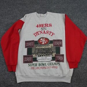 Vintage San Francisco 49ers Sweatshirt Mens XL Gray NFL Football Long Gone 90s